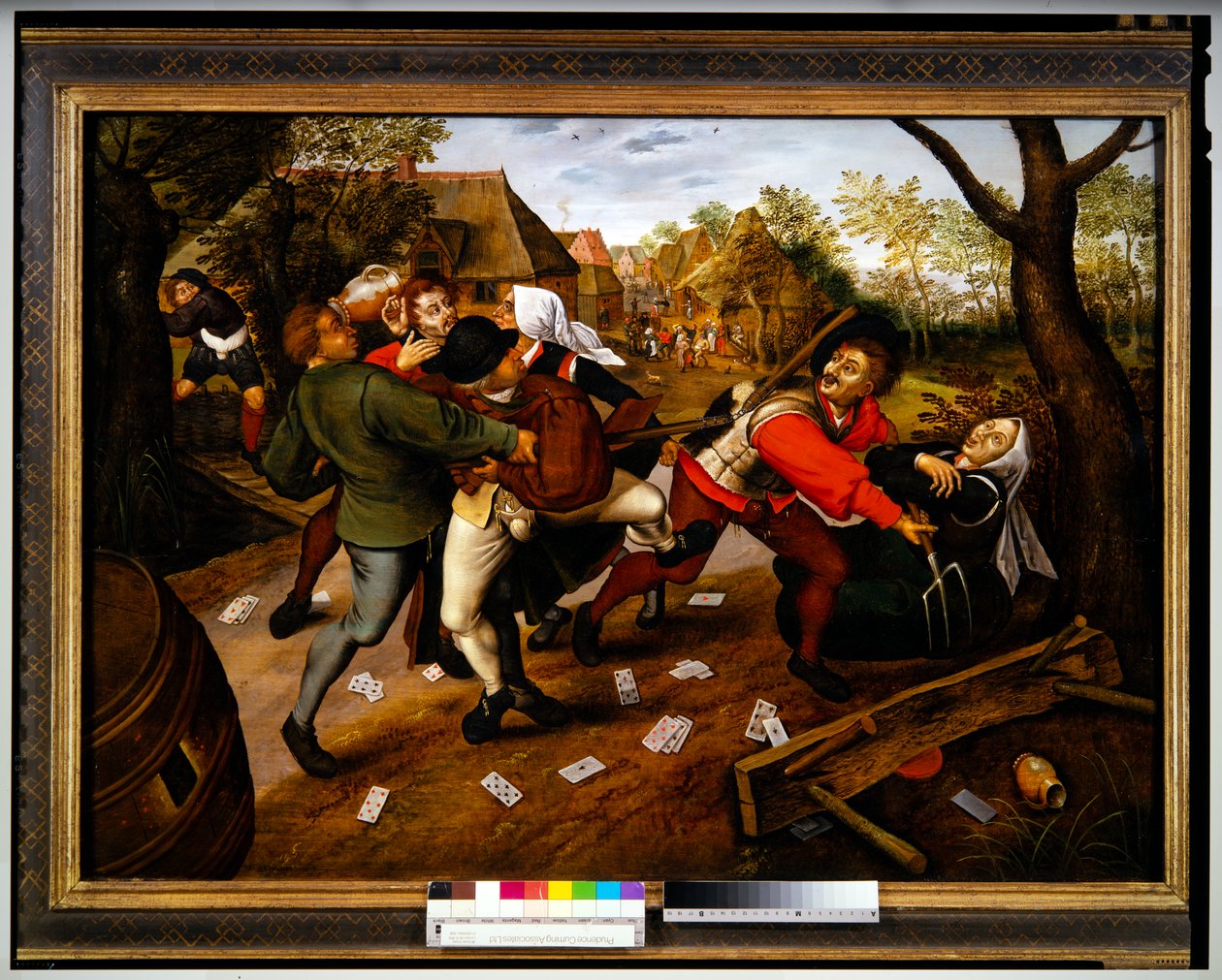 Discussão entre jogadores de Pieter the Younger Brueghel