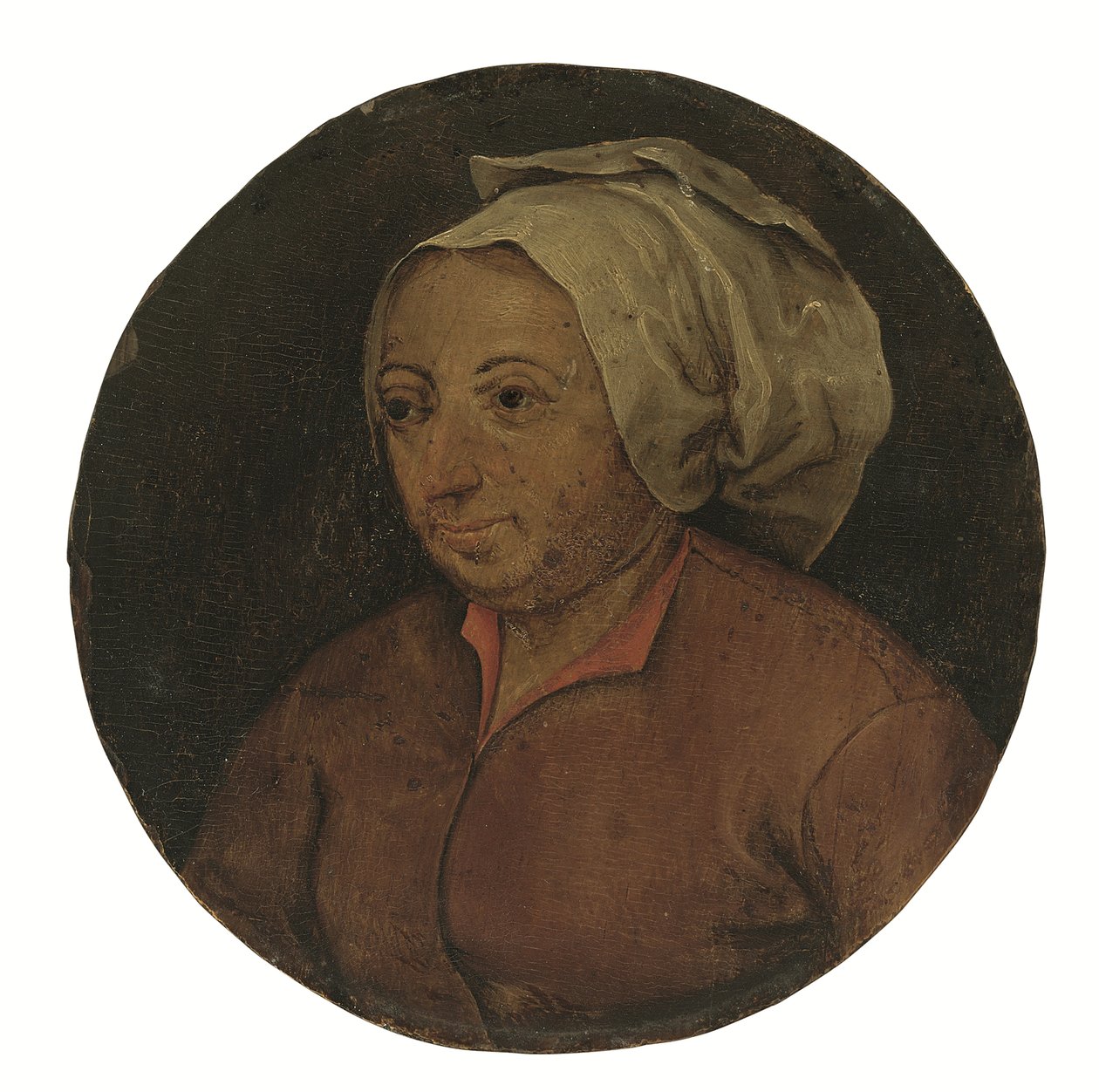 Cabeça de mulher (óleo sobre painel) de Pieter the Younger Brueghel