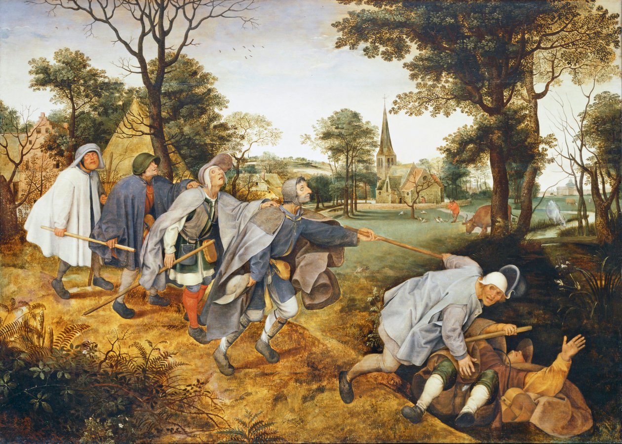 A parábola do cego ... de Pieter the Younger Brueghel