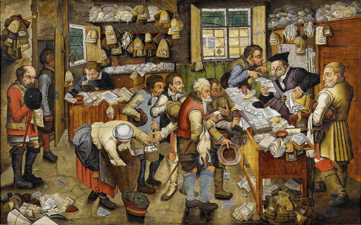 Le Paiement de la dime - O Pagamento do Dízimo (conhecido como Village Lawyer) - Peinture de Pieter Brueghel the Younger (Le jeune ou Brueghel d