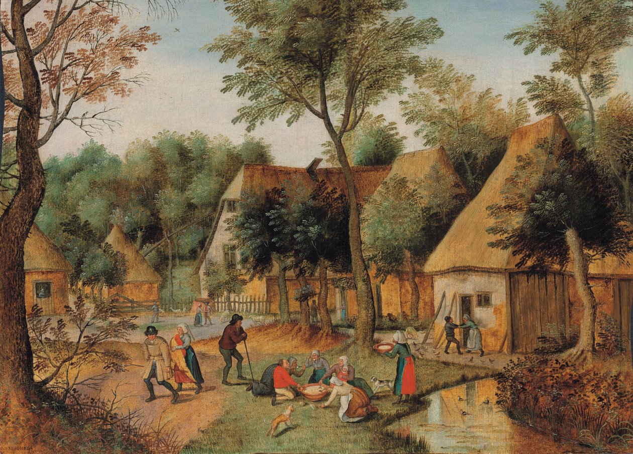 Hora das refeições no país de Pieter Brueghel the Younger