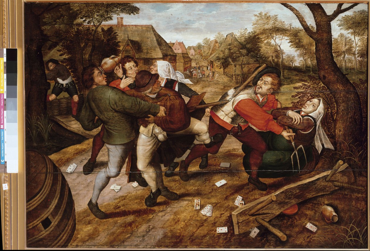 Camponeses lutando (Pintura de Pieter the Younger Brueghel