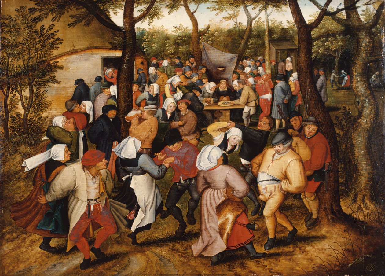 Casamento Rústico (óleo sobre painel) de Pieter the Younger Brueghel