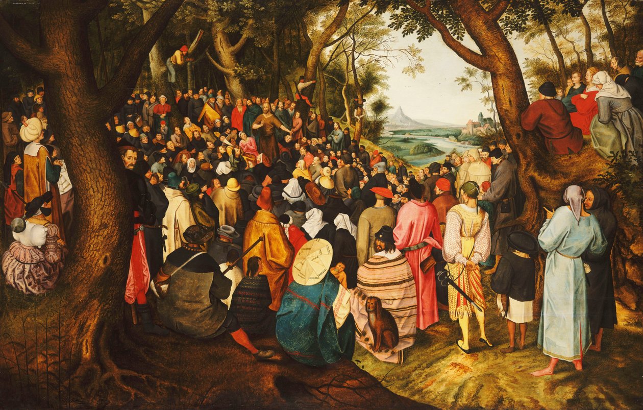 São João Batista pregando no deserto, c.1633-50 de Pieter Brueghel the Younger