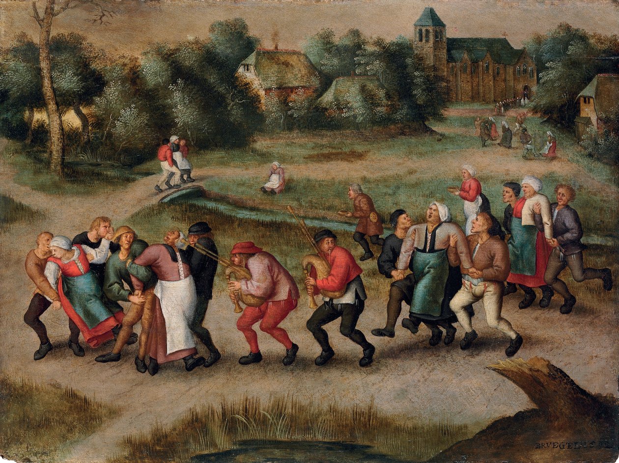 Dançarinos de São João em Molenbeeck, 1592 de Pieter Brueghel the Younger