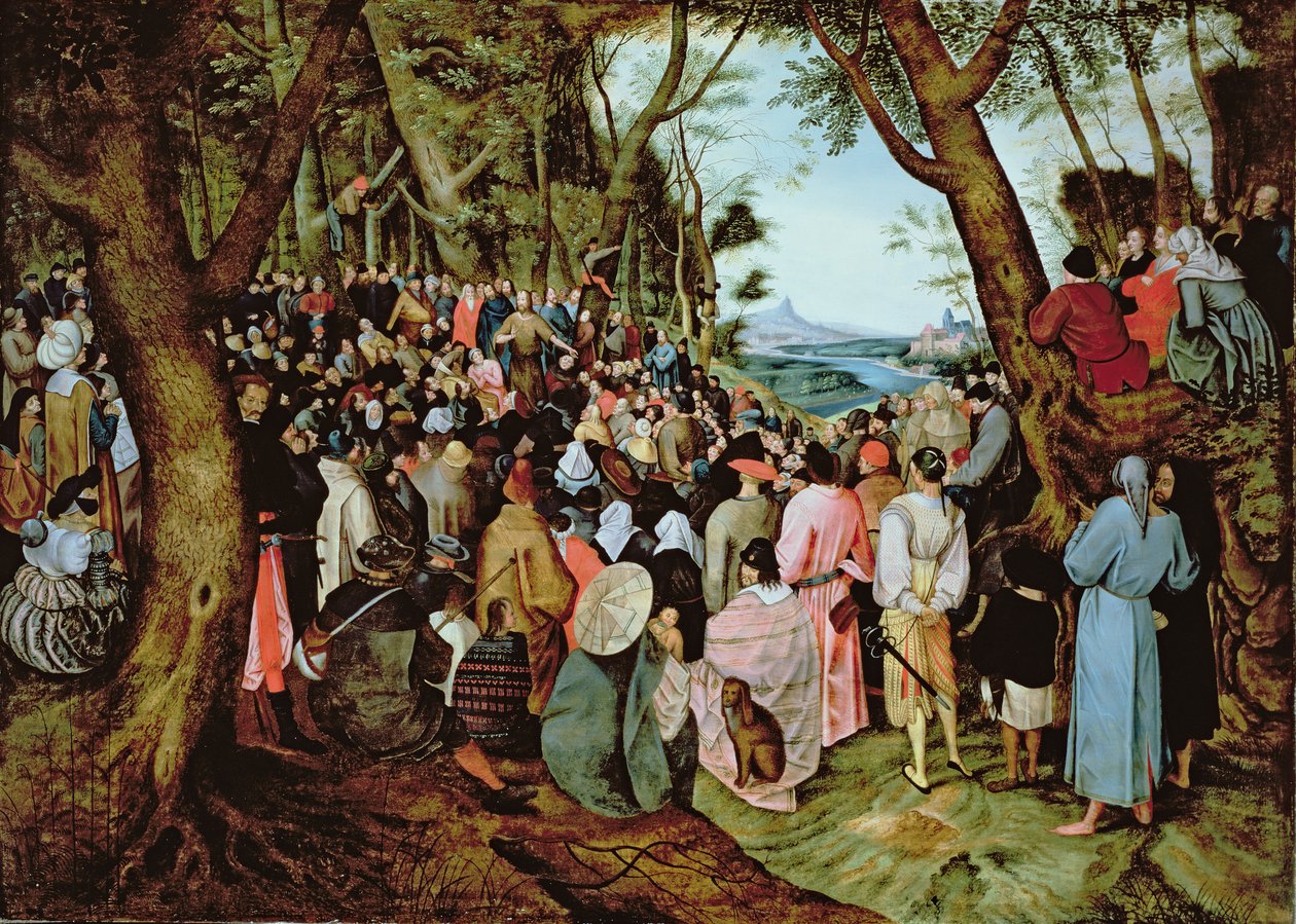 São João Batista pregando no deserto de Pieter Brueghel the Younger