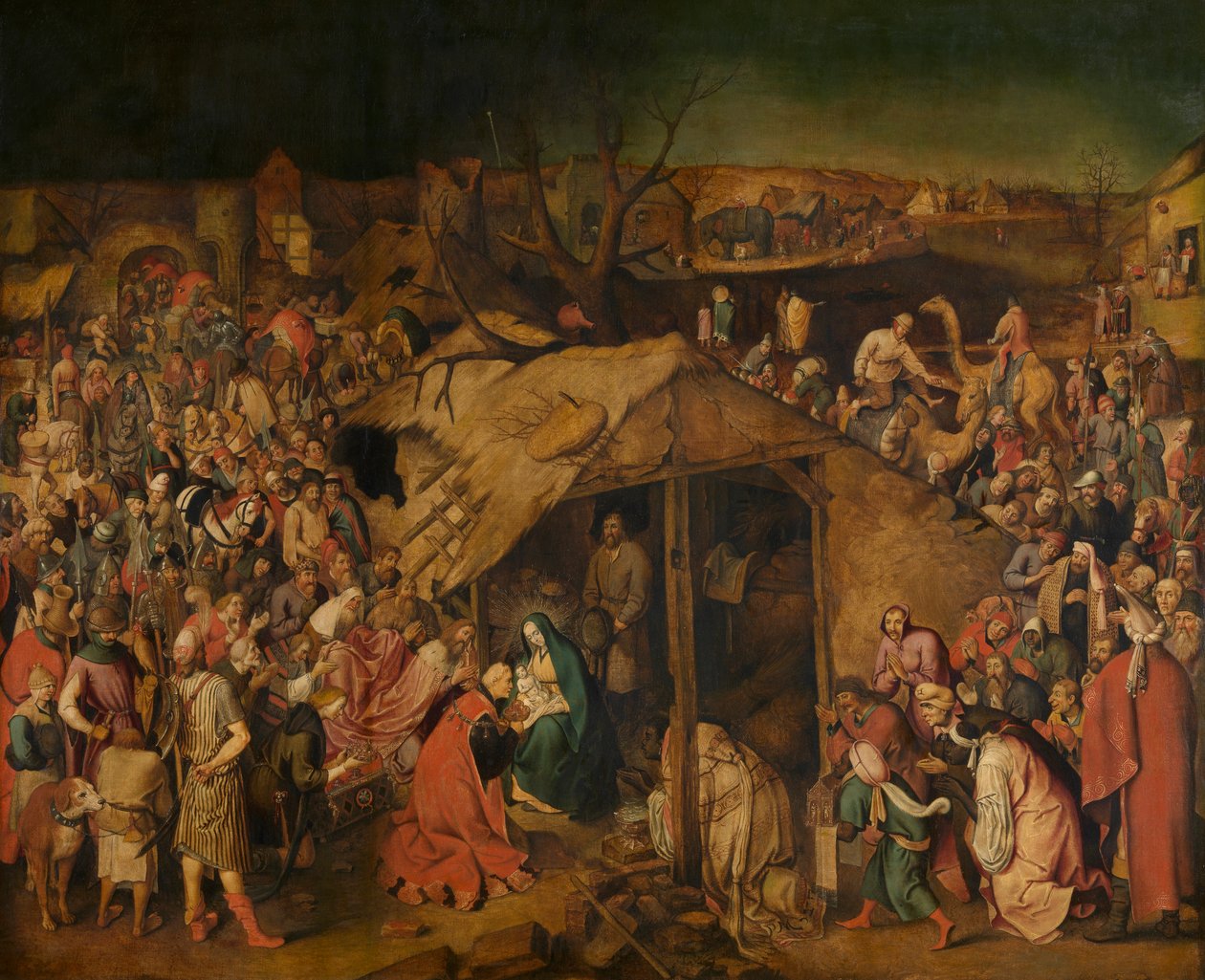 A Adoração dos Reis Magos (óleo sobre tela) de Pieter the Younger Brueghel