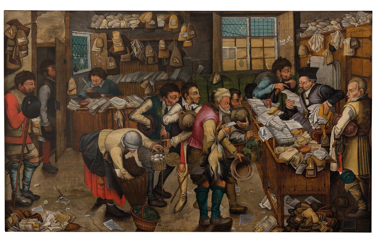 O Pagamento do Dízimo (óleo no painel) de Pieter the Younger Brueghel