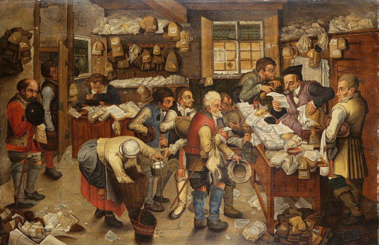 O pagamento do dízimo, 1619 de Pieter Brueghel the Younger