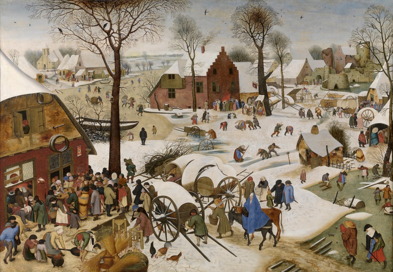 O Censo Popular em Belém (óleo sobre painel) de Pieter the Younger Brueghel