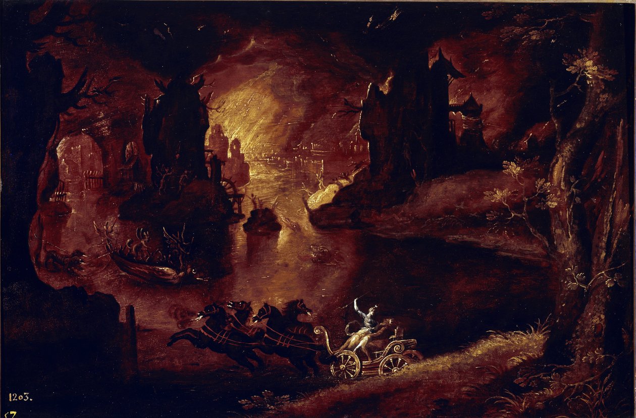 A remoção de Proserpine. (Pintura de Pieter the Younger Brueghel