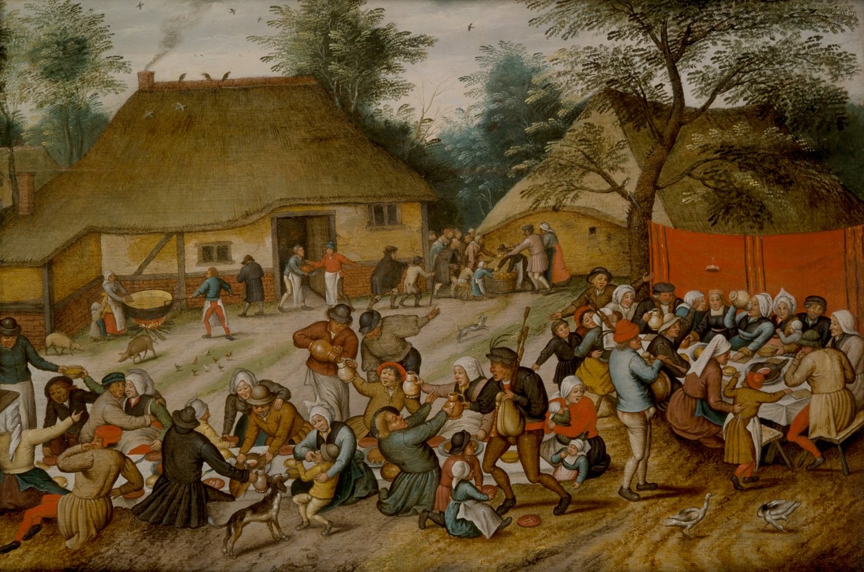 Festa de casamento ao ar livre de Pieter the Younger Brueghel