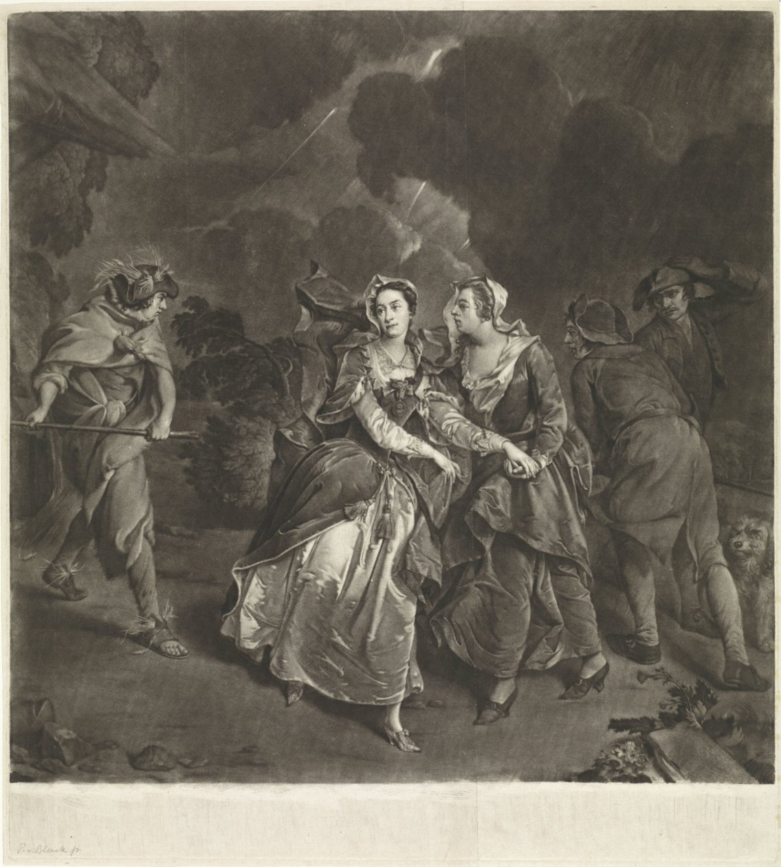 Atriz Susannah Maria Cibber como Cordelia de Pieter van Bleeck