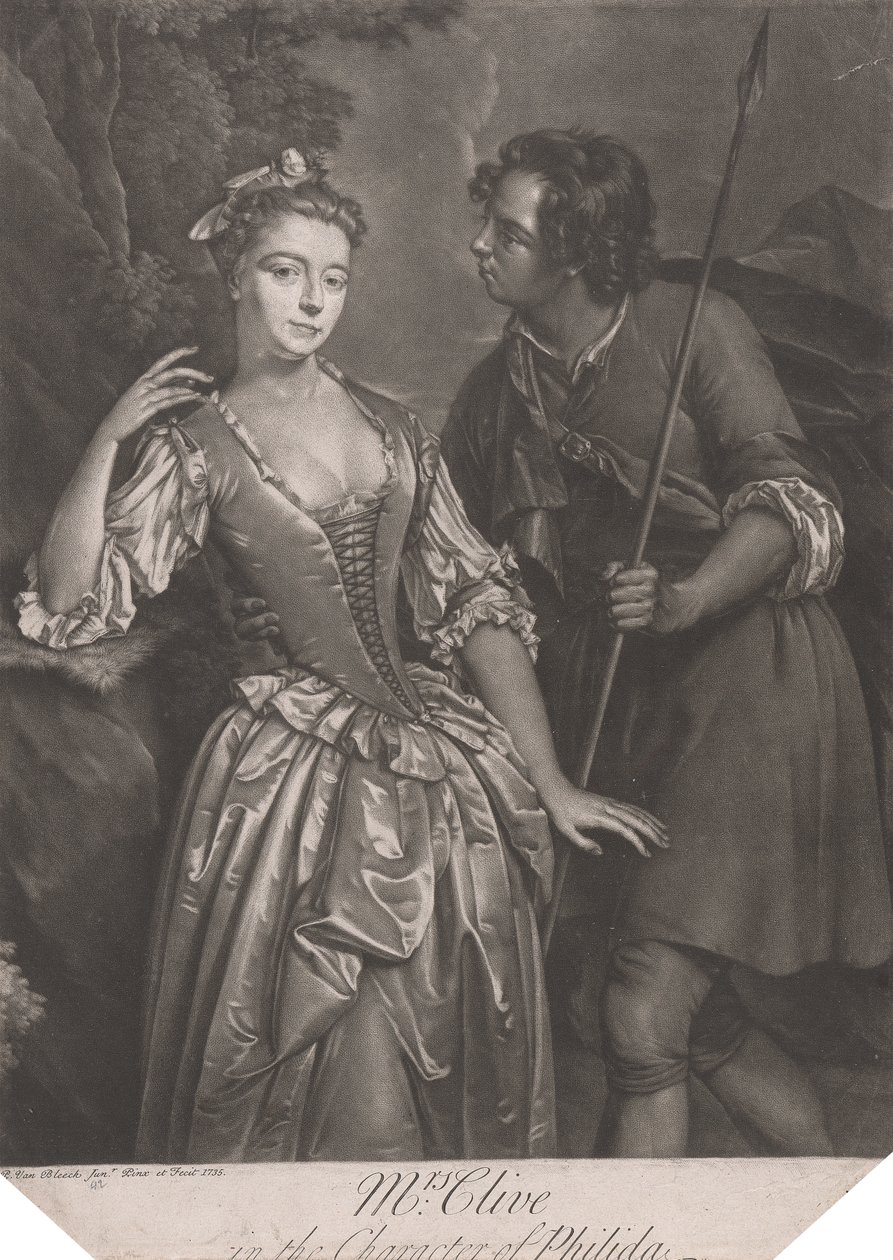 A Sra. Clive na personagem de Philida de Pieter van Bleeck