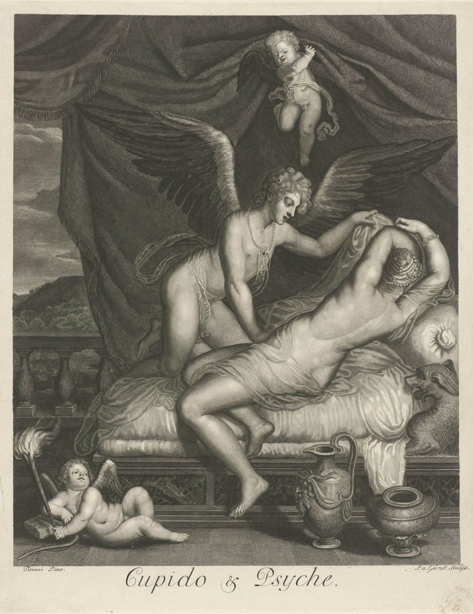 Cupido e Psique (título sobre o objecto)
Histórias de amor mitológicas (título da série) de Pieter van Gunst