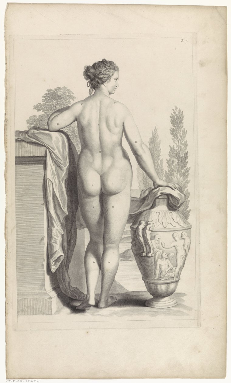 Estudo da mulher nua de Pieter van Gunst