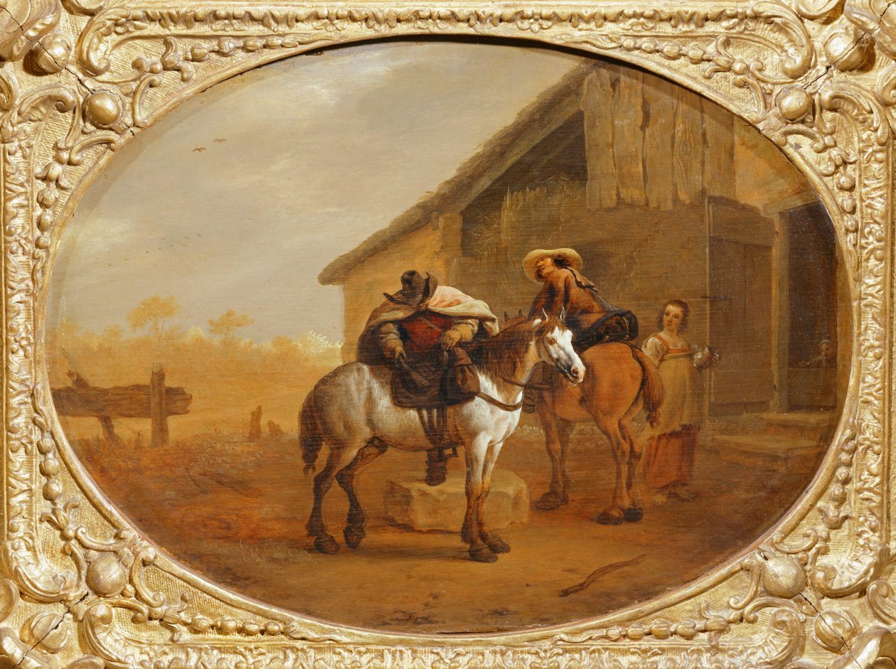 A partida do hotel ... de Pieter van Laer