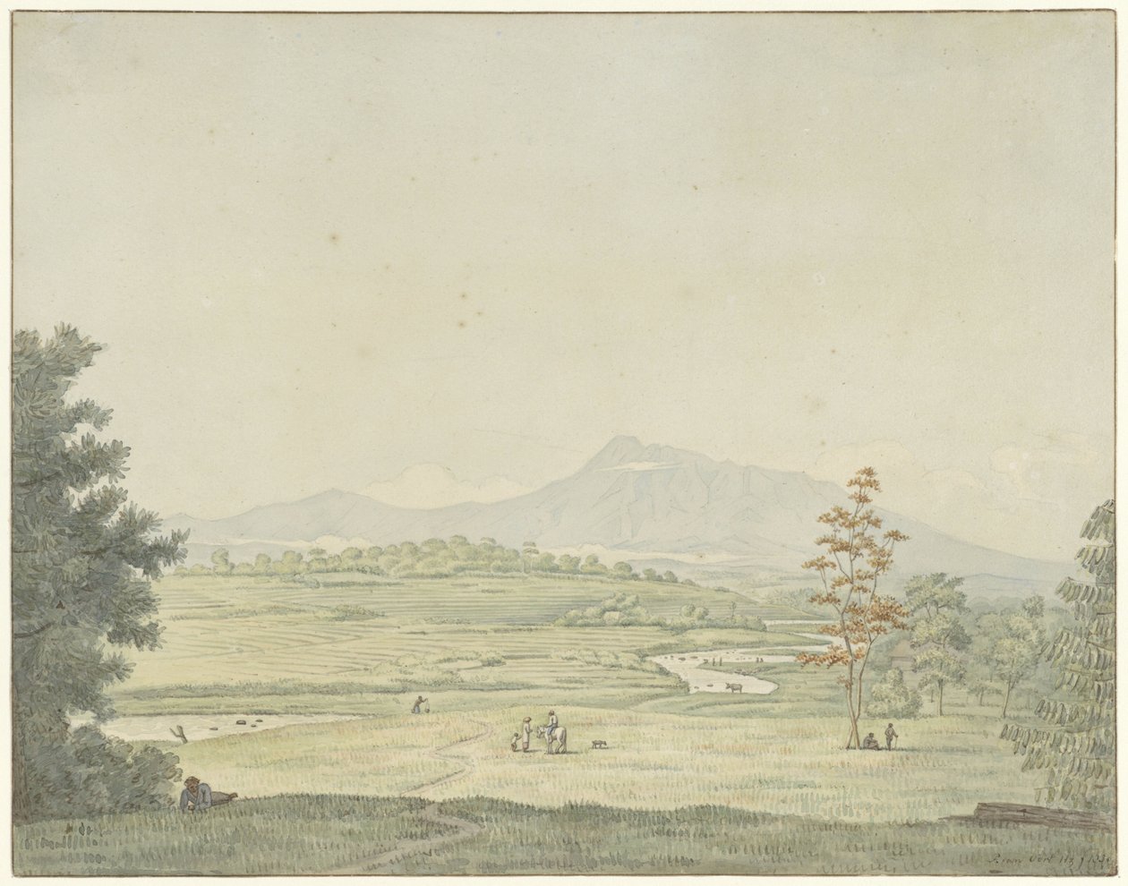 Paisagem em Java de Pieter van Oort Hzn