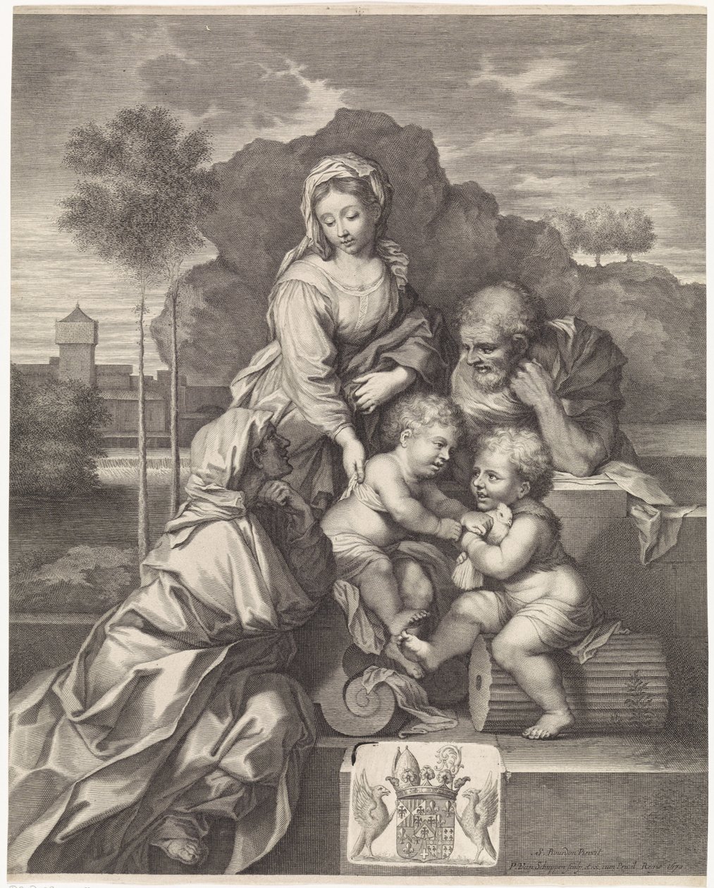 Sagrada Família com Elisabeth e João Baptista de Pieter van Schuppen