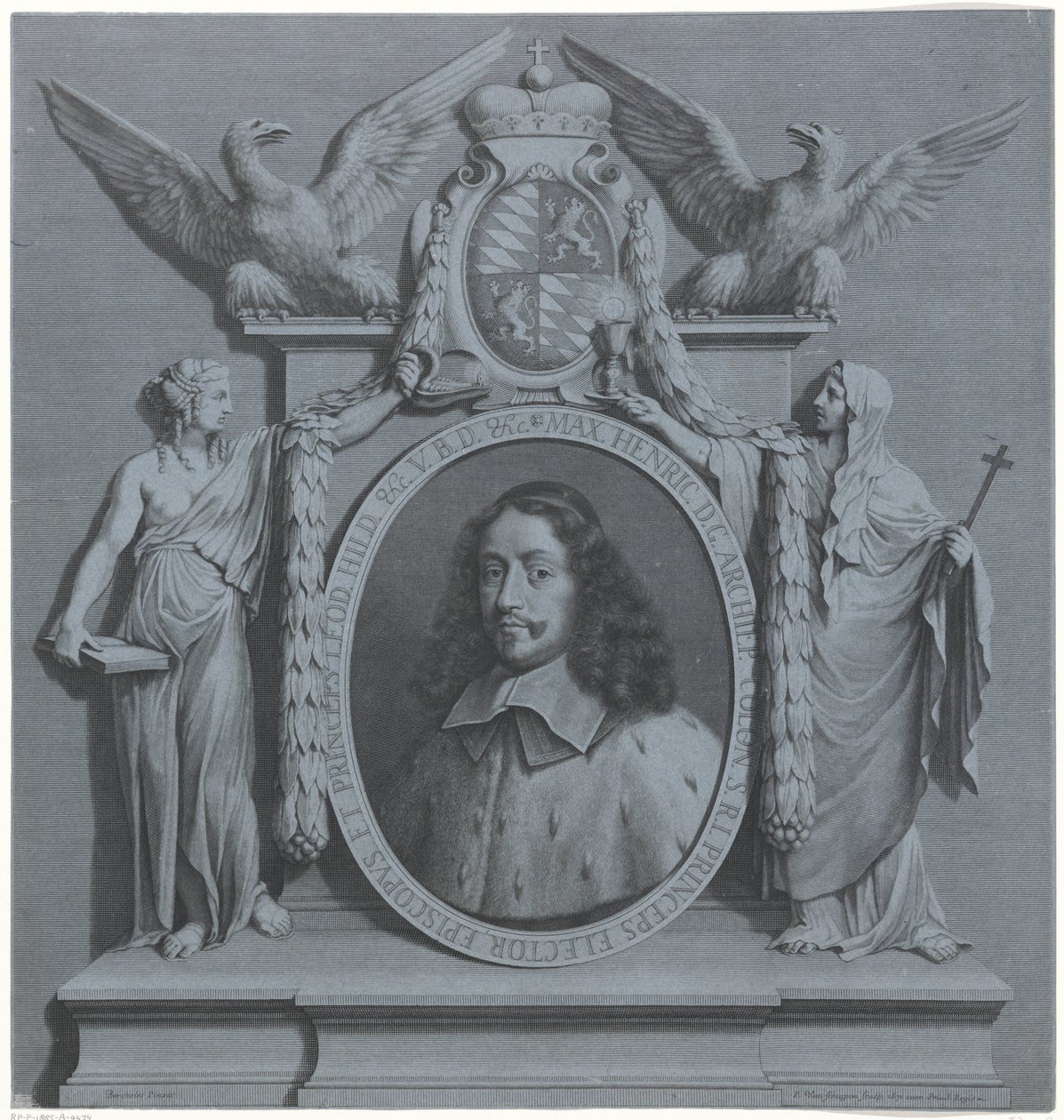 Retrato de Maximilian Henry da Baviera, Arcebispo de Colónia de Pieter van Schuppen