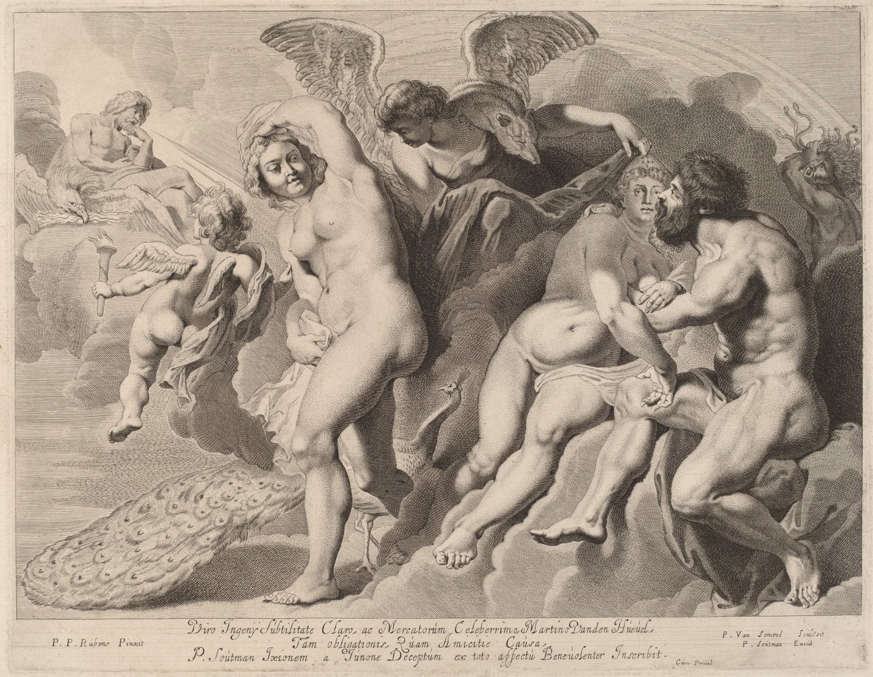Ixion enganado por Juno de Pieter van Sompel