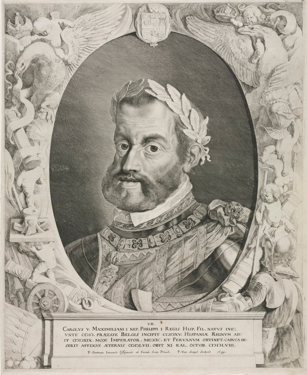 Retrato do imperador Carlos V de Pieter van Sompel