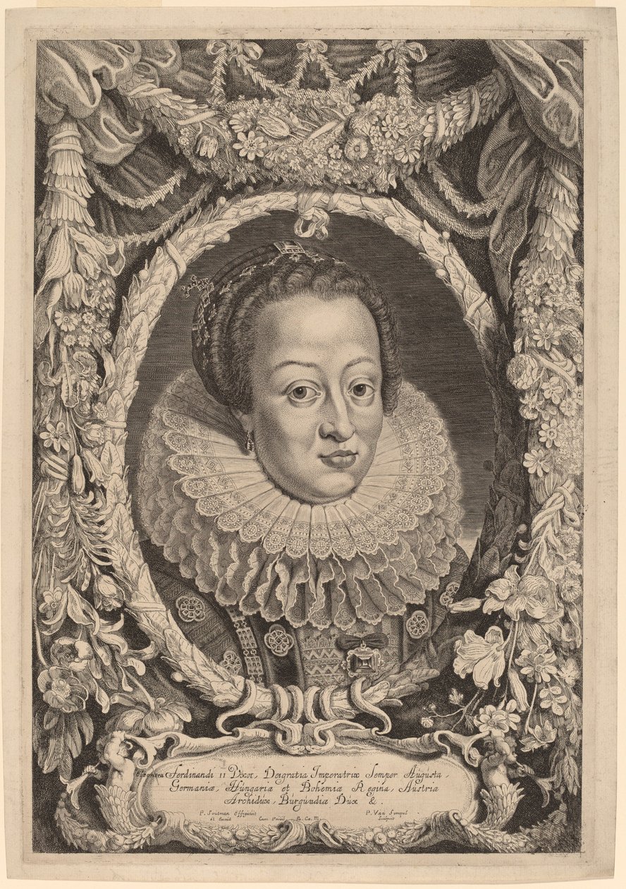Eleanora, esposa de Fernando II de Pieter van Sompel after Pieter Claesz Soutman