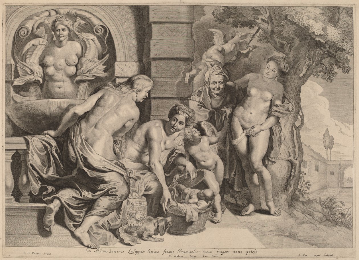 Erichthonius em sua cesta de Pieter van Sompel after Sir Peter Paul Rubens