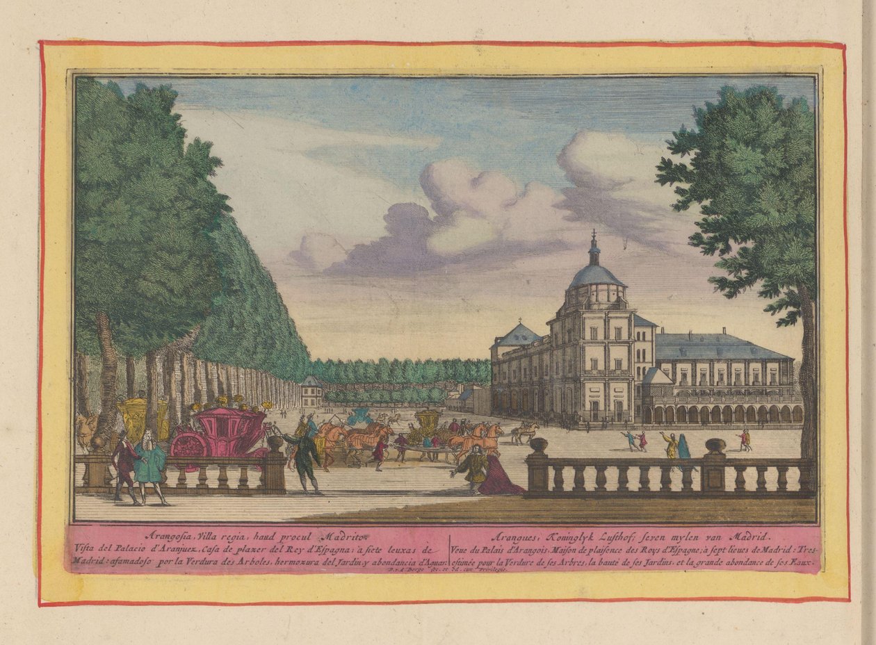 Palácio Real de Aranjuez
Aranguez, Palácio Real, a sete milhas de Madrid (título sobre o objecto)
Theatrum Hispaniae (...) (título da série) de Pieter van den Berge