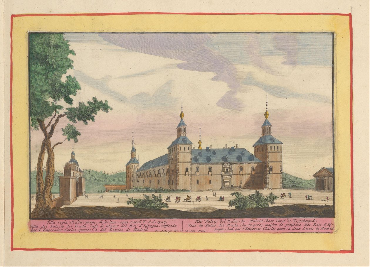 Palácio Real de El Pardo perto de Madrid O Palácio del Prada, de Madrid, construído por Carel de V. (título no objeto) Theatrum Hispaniae (...) (título da série) de Pieter van den Berge