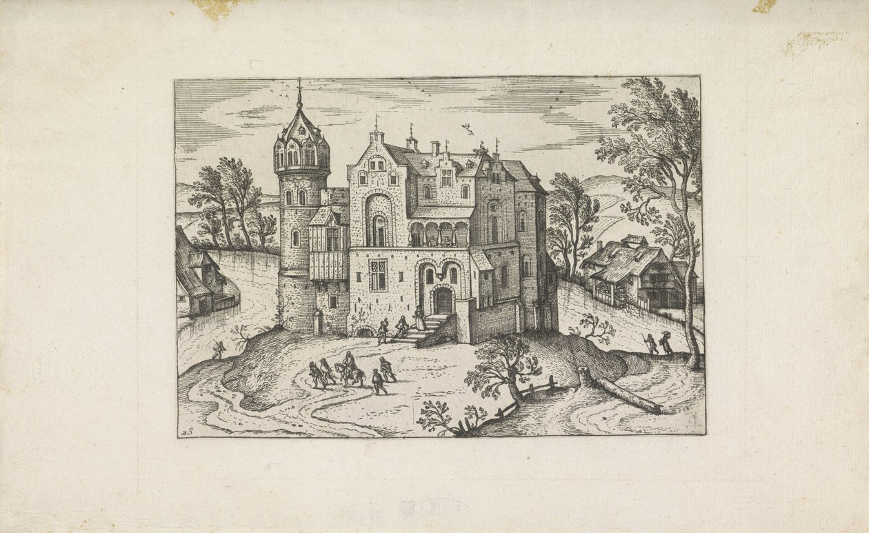 Castelo sobre um rio
Pequenas paisagens (título da série) de Pieter van der Borcht (I)