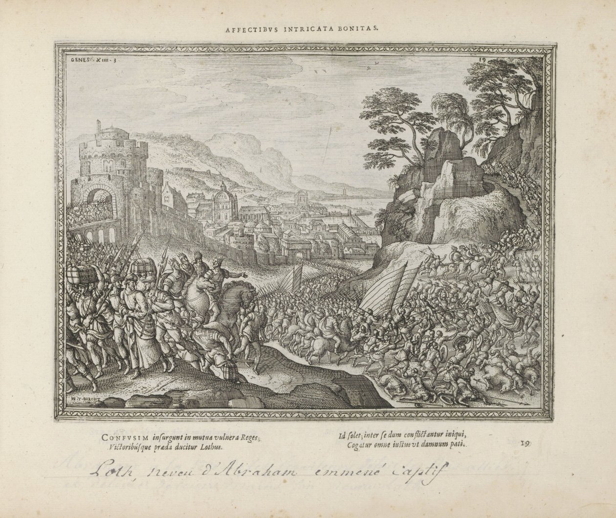 Lote wordt wegvoeder uit Sodoma Bondade emaranhada de afeto (título no objeto) Os Emblemas Sagrados e as Principais Histórias de Ambos os Testamentos (Oude Testament) (título da série) Imagens e figuras de livros (título da série) de Pieter van der Borcht (I)