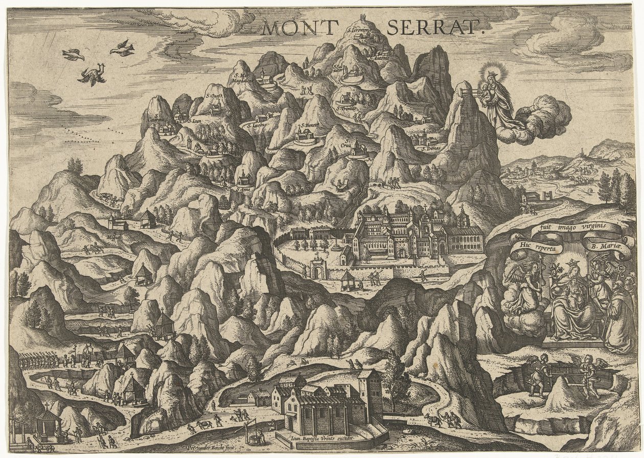 Montserrat, local de peregrinação de Santa Virgem. de Pieter van der Borcht (I)