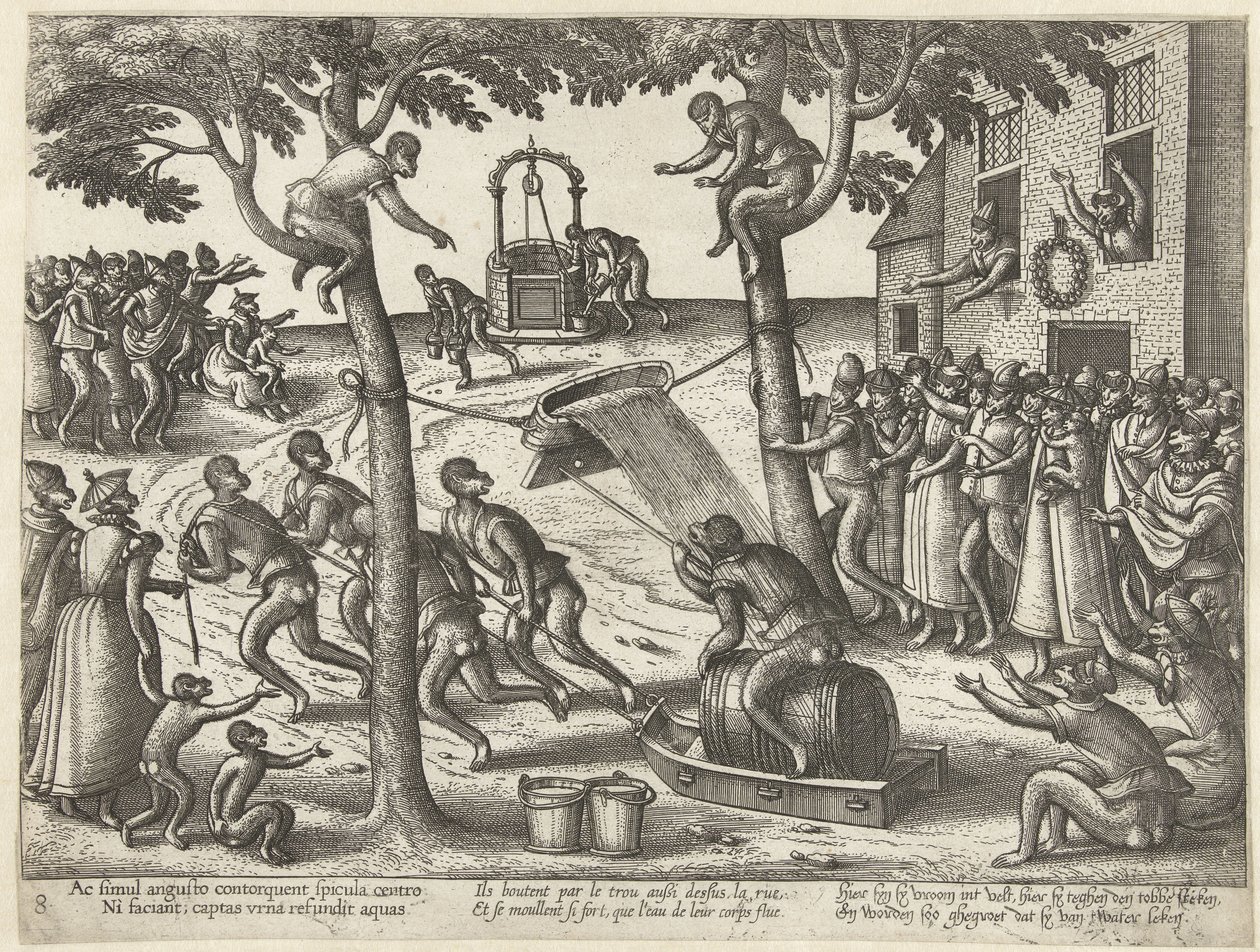 Tobbespel Apenspel (título da série) de Pieter van der Borcht (I)