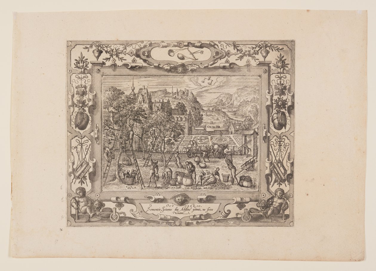 outubro, de Os Doze Meses de Pieter van der Borcht