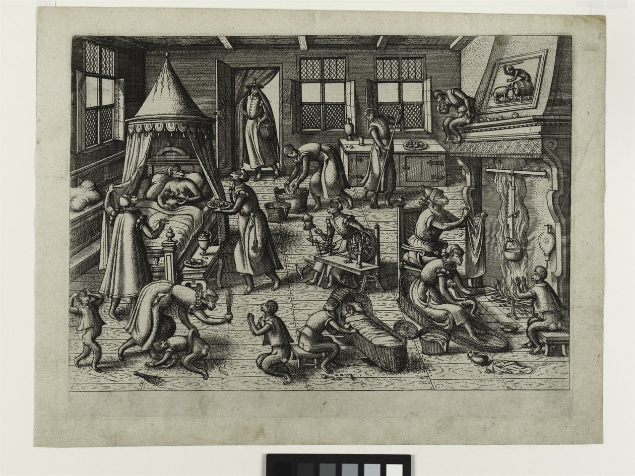 O Viveiro, c.1585 (gravura) de Pieter van der Borcht