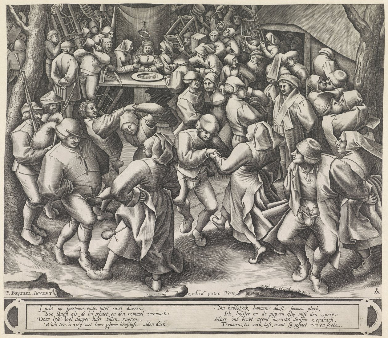 Dança no casamento na fazenda de Pieter van der Heyden