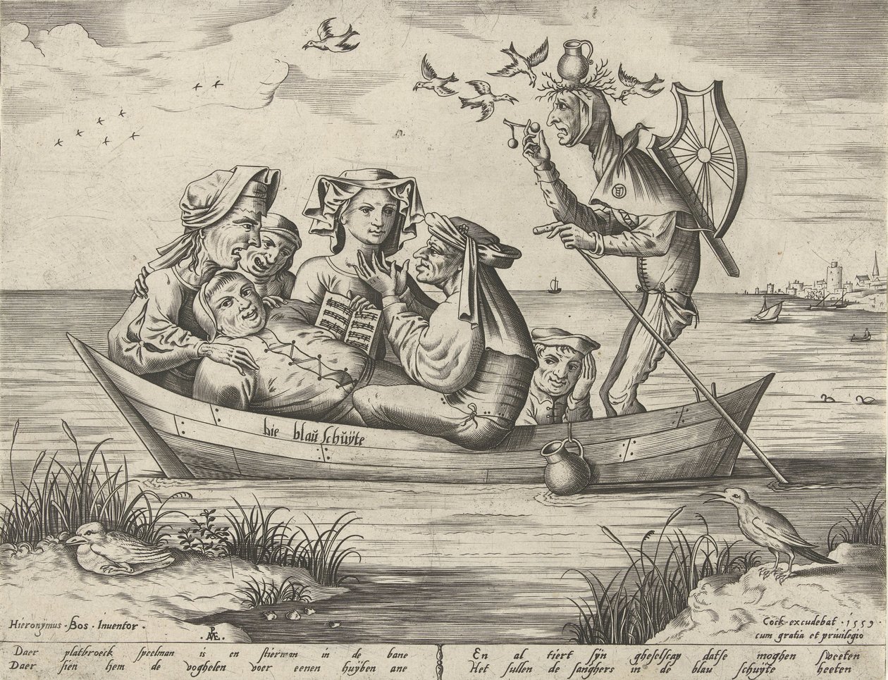 O barco azul Bie blau schuijte (título no objeto) de Pieter van der Heyden