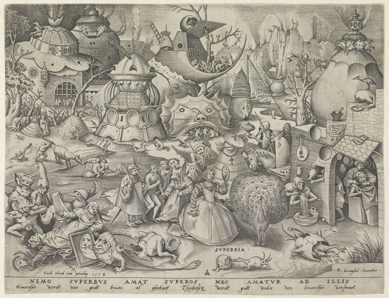 Orgulho Superbia (título no objeto) Os Sete Pecados Capitais (título da série) de Pieter van der Heyden