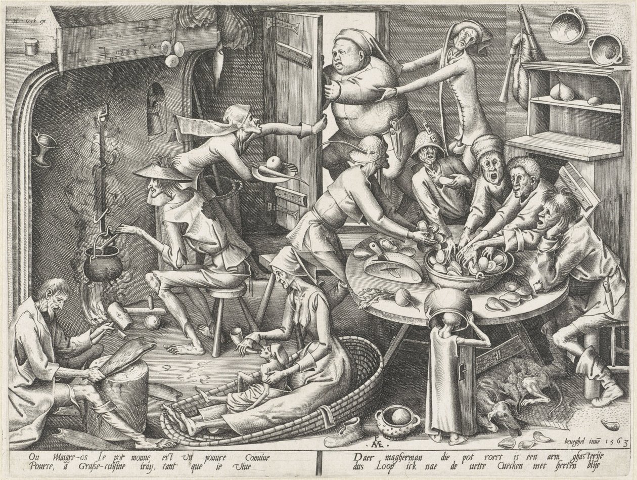 Cozinha magra
Cozinha magra e a cozinha gorda (título da série) de Pieter van der Heyden
