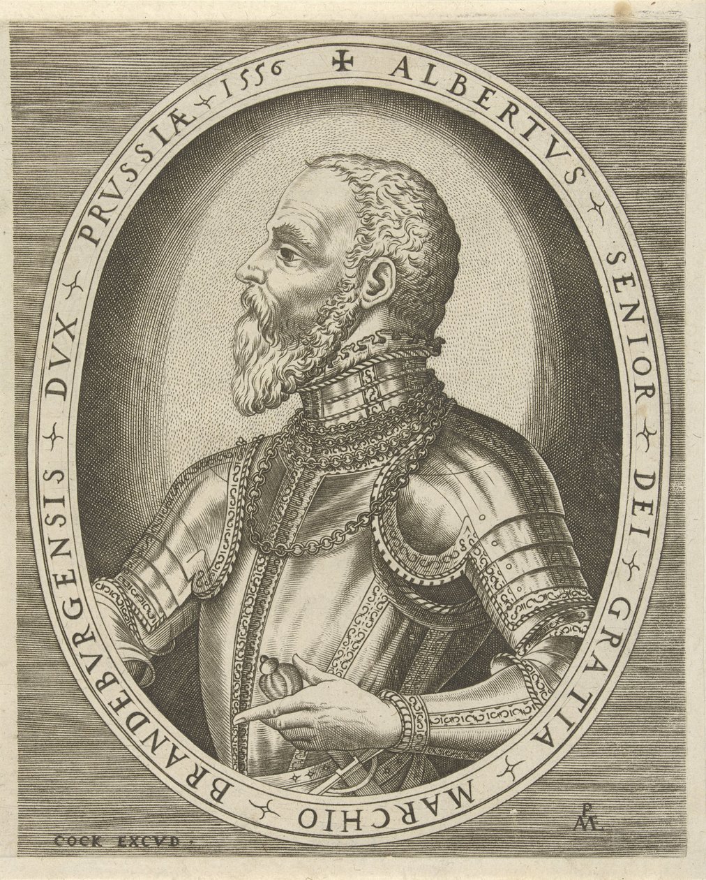 Retrato de Albrecht Friedrich, Contagem de Mercado de Brandenburgo
Retratos de réguas (título da série) de Pieter van der Heyden