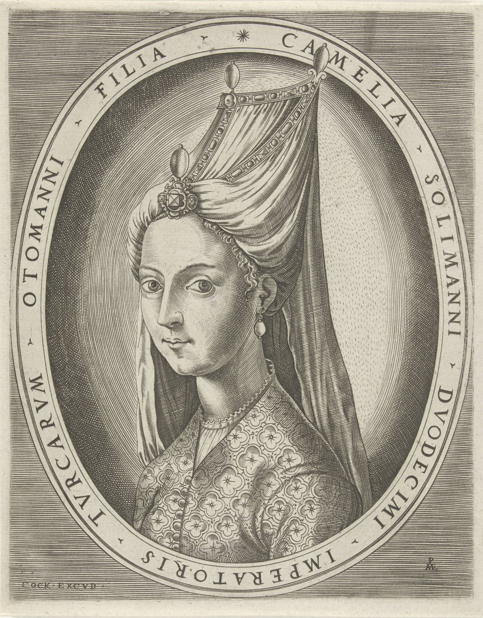 Retrato de Camalia, filha de Suleyman I, o Grande
Retratos de réguas (título da série) de Pieter van der Heyden