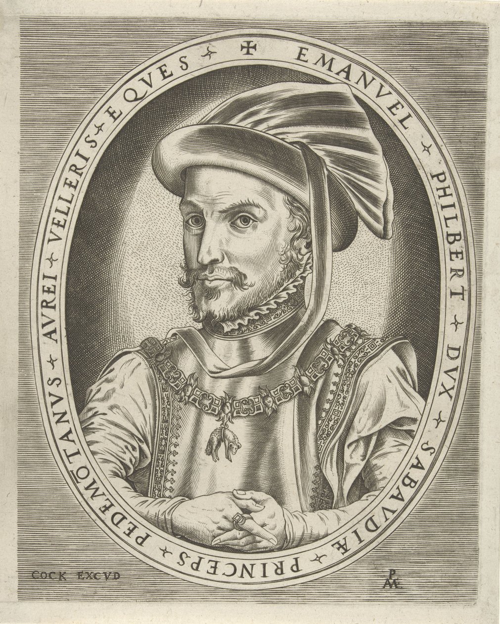 Retrato de Emanuel Philibert, Duque de Sabóia
Retratos de réguas (título da série) de Pieter van der Heyden