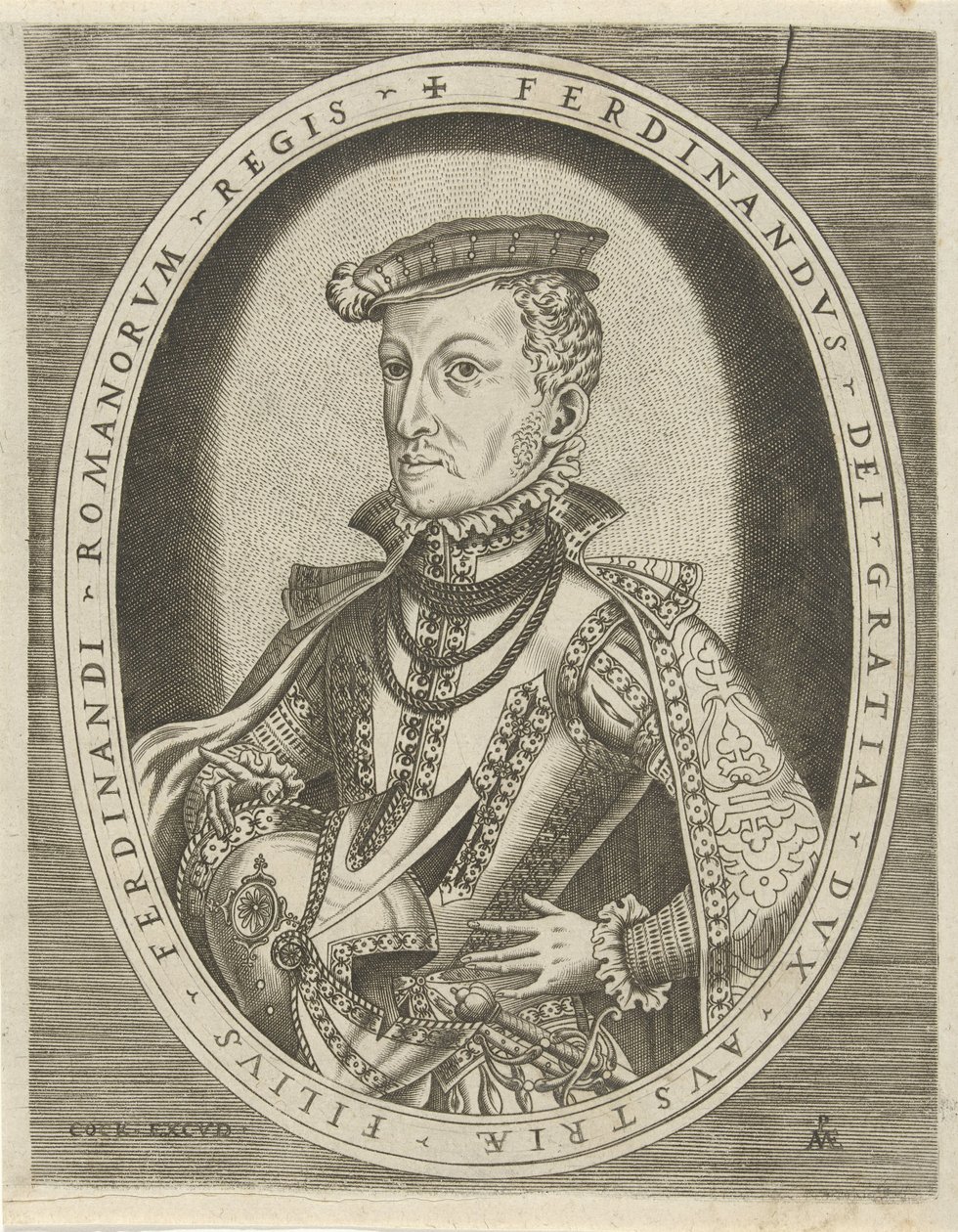 Retrato de Ferdinand II do Tirol
Retratos de réguas (título da série) de Pieter van der Heyden