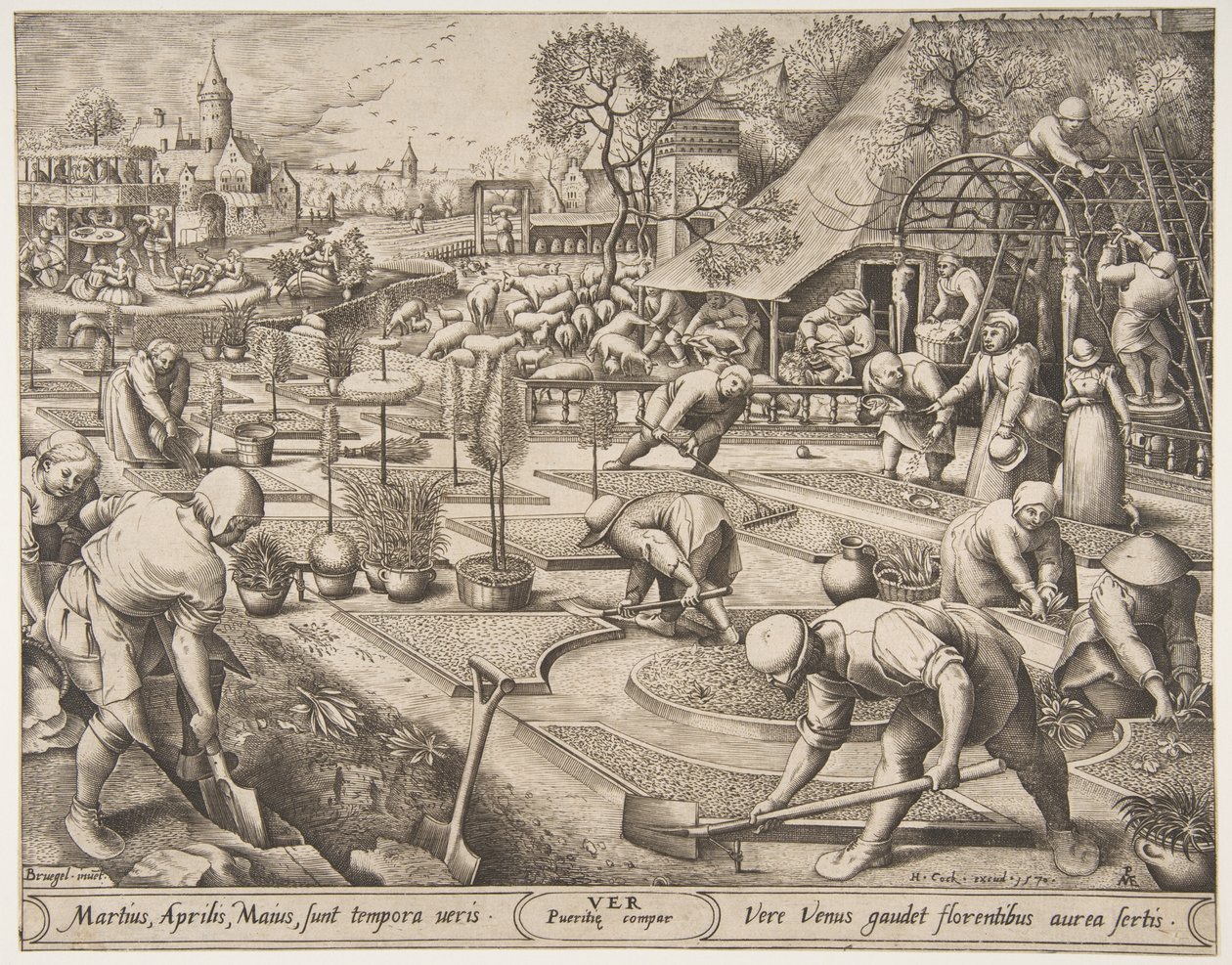Primavera Ver das Estações, 1570. de Pieter van der Heyden