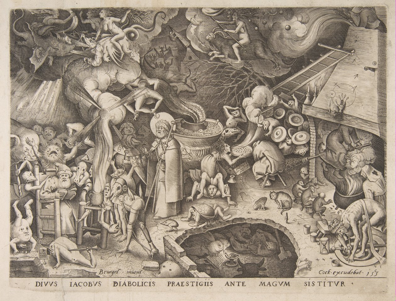 São Tiago e o Mágico Hermógenes, 1565. de Pieter van der Heyden