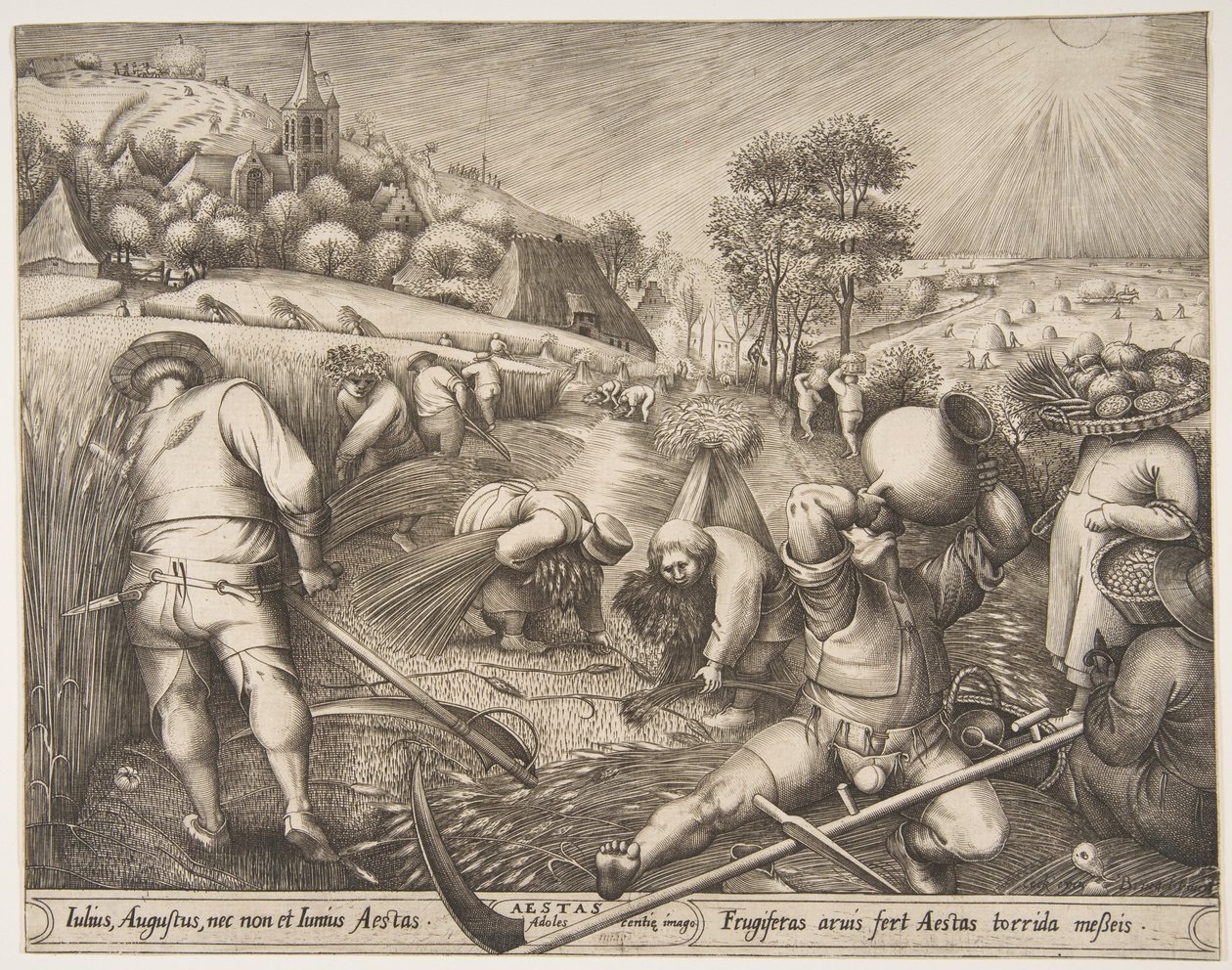 Aestas de verão da série The Seasons, 1570. de Pieter van der Heyden