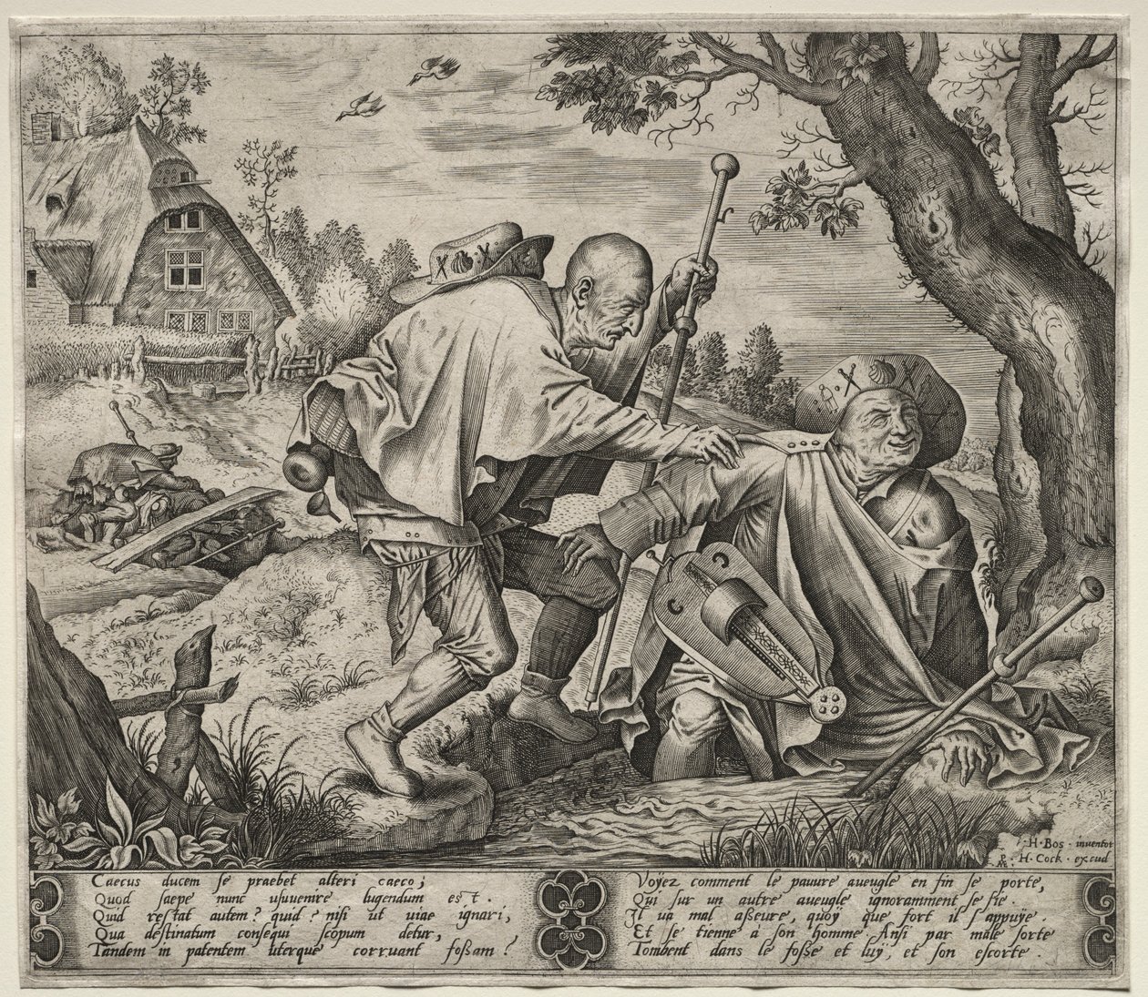 O cego guiando o cego. de Pieter van der Heyden