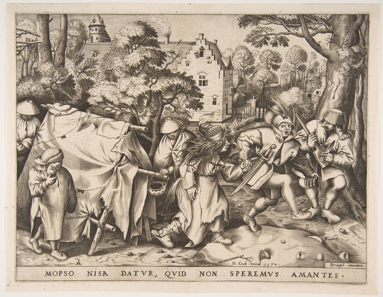 A noiva suja ou o casamento de Mopsus e Nisa, 1570. de Pieter van der Heyden
