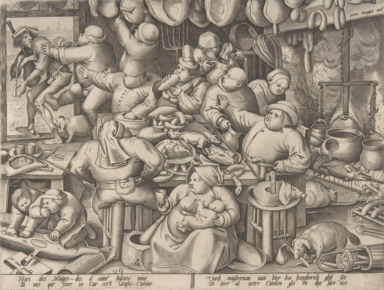 A Cozinha Gorda, 1563. de Pieter van der Heyden